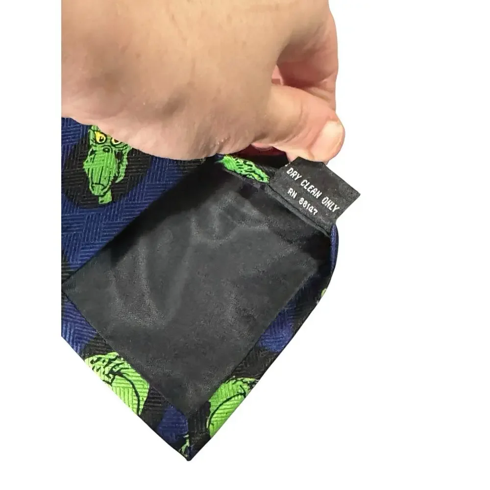 Dr Seuss How The Grinch Stole Christmas Faces Cartoon Novelty Necktie Polyester
